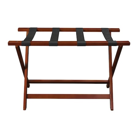 Racimos 30 in. Heavy Duty Extra Wide Luggage Rack - Walnut RA4265522